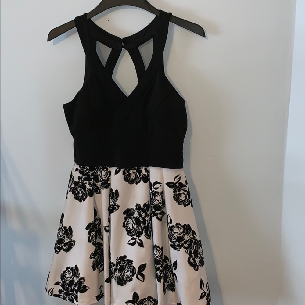 Floral fit and flare dress